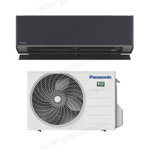 Panasonic 2,5 kW ETHEREA inverteres  oldalfali split klíma (Grafit szürke) R32 