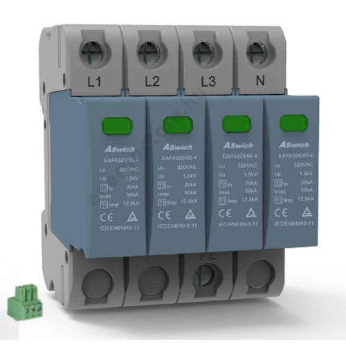 Aswich ONCCY túlfeszültség levezető AC 3 fázisú T1+T2        (EAPA275/50-6)