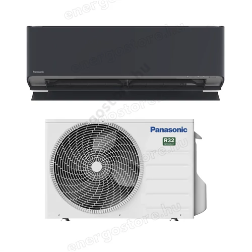 Panasonic 3,5 kW ETHEREA inverteres  oldalfali split klíma (Grafit szürke) R32