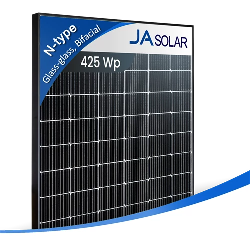 JA Solar 425W bifacial napelem (n-type) fekete keret, mono JAM54D40-425/MB